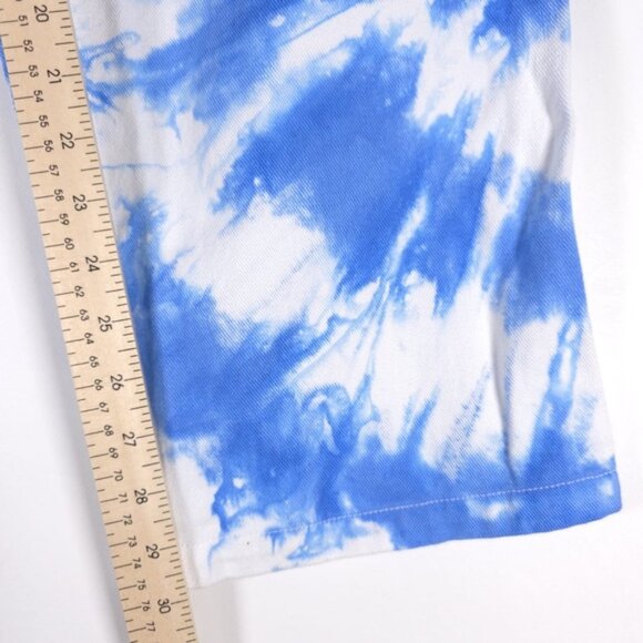 NWT Holiday by Emma Mulholland Tie Dye Wide Leg Straight Jeans Cotton Size 28 - Picture 7 of 13